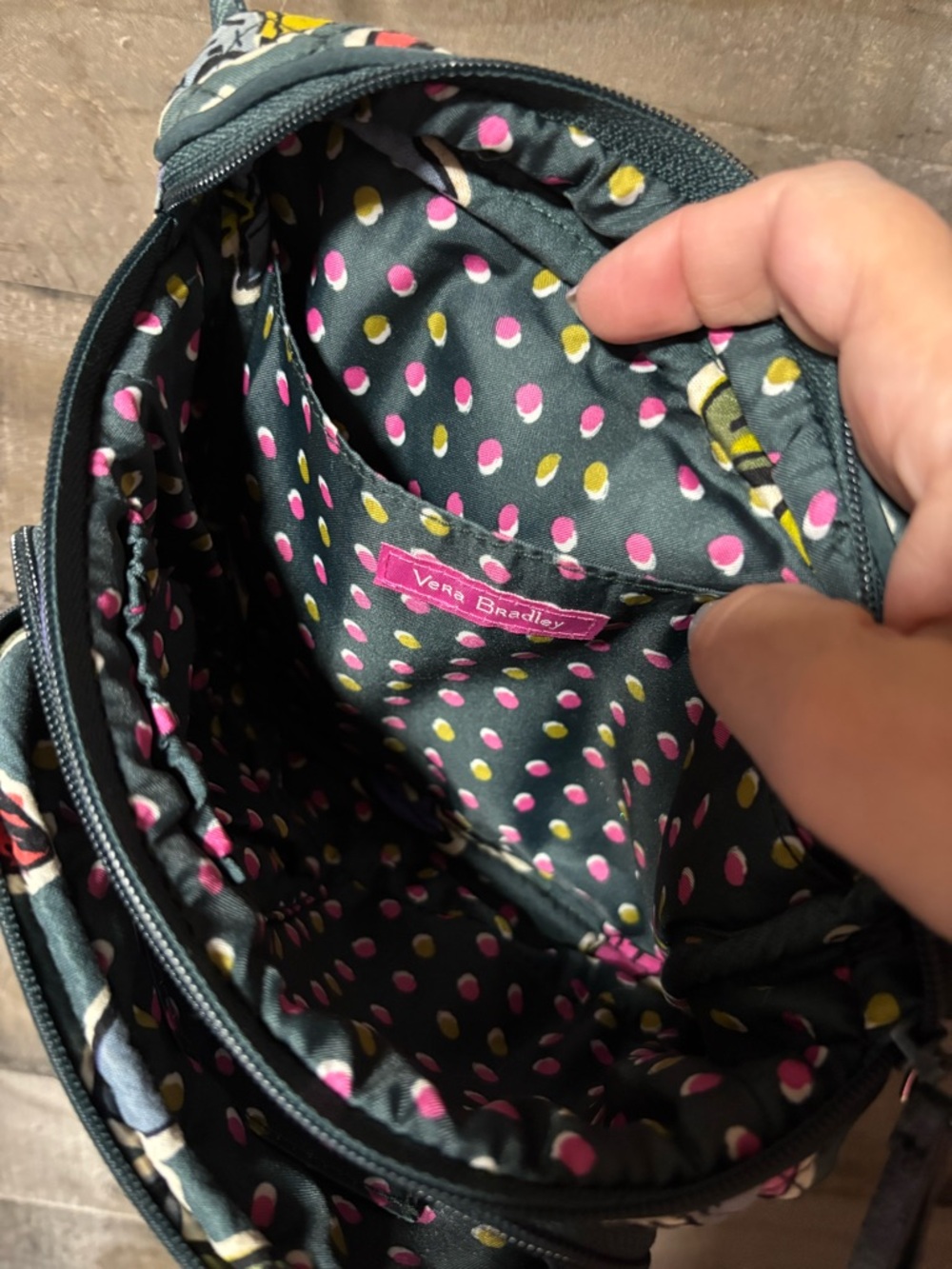 Vera Bradley Quilted Floral Crossbody Bag Falling Flower Design - Picture 5 of 13